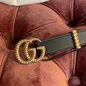 GUCCI BELT - AUTHENTIC - torchon Double G buckle